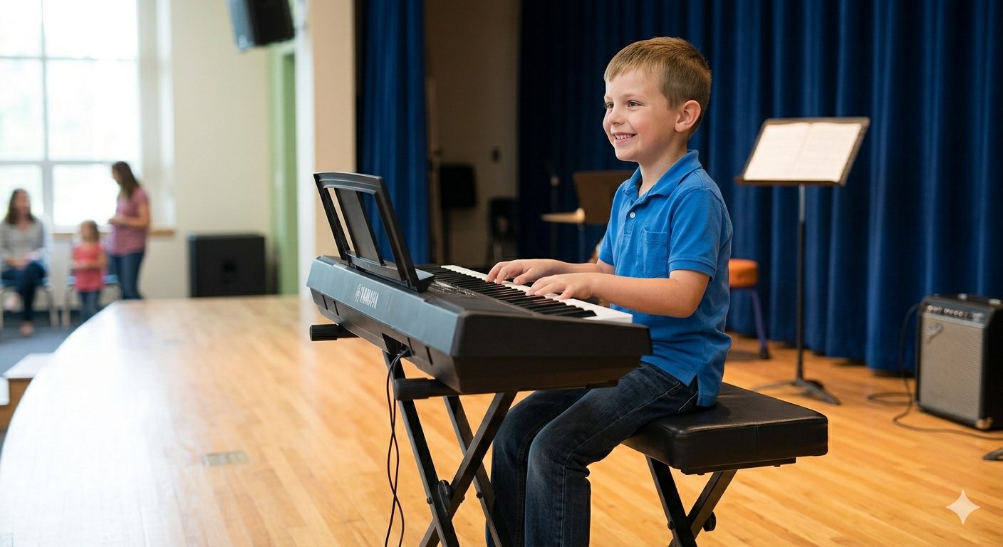 Child at piano