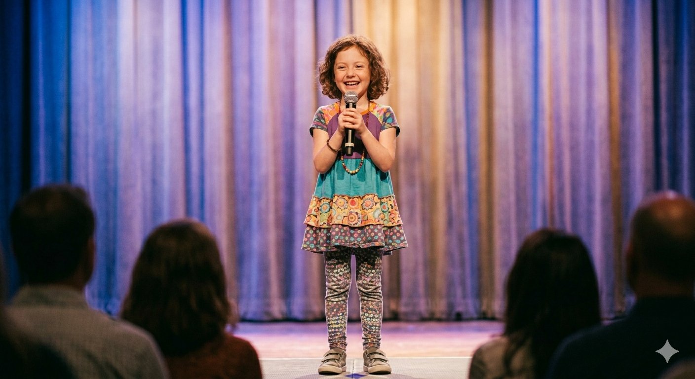 Girl performing on stage