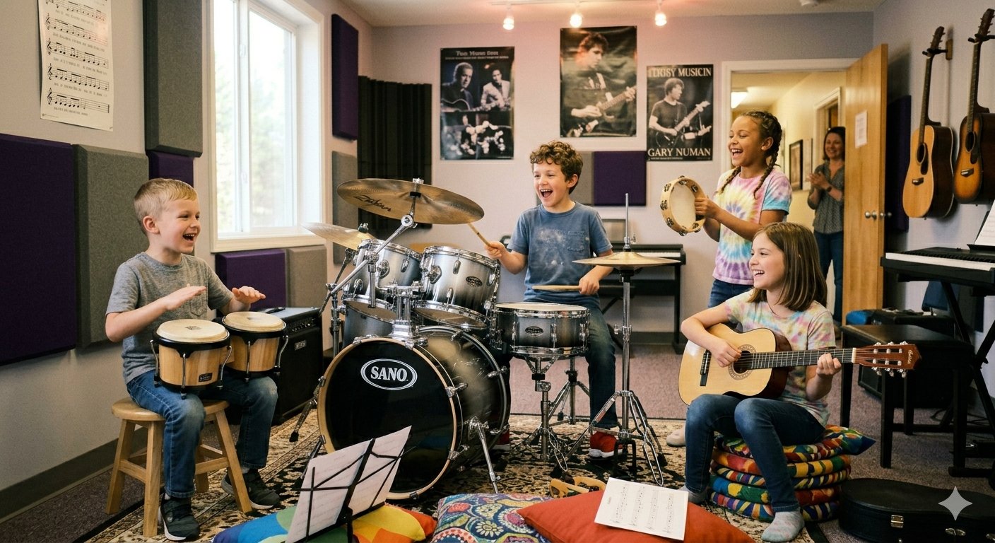 Kids drum room